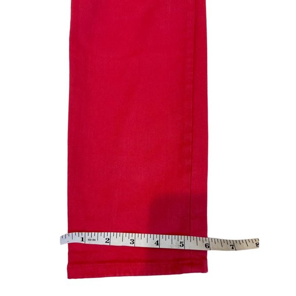 Gap 1969 Womens Cropped Legging Jeans Stretch Mid Rise Cotton Red Peach Sz 27/4r - Picture 4 of 11